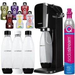 SodaStream Art Saturator Black + SodaStream PET pudeles 1 L black+white Fuse Two-pack + bolero cena un informācija | Gāzētā ūdens aparāti | 220.lv