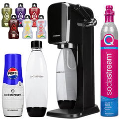 SodaStream Art Saturator Black + Pepsi sīrups + Bolero цена и информация | Аппараты для газирования воды | 220.lv