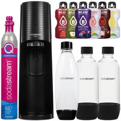 SodaStream Terra Black viena pudele + 2x SodaStream Black pudele (dek) + bolero cena un informācija | Gāzētā ūdens aparāti | 220.lv