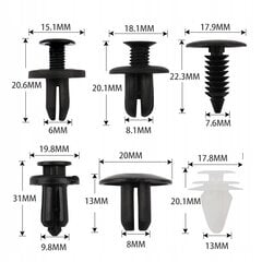Automašīnu apdares tapsēšanas tapskrūves klipu komplekts 100 gab. cena un informācija | Auto piederumi | 220.lv