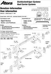 Jumta rāmis melns VECTRA A cena un informācija | Jumta kastes | 220.lv