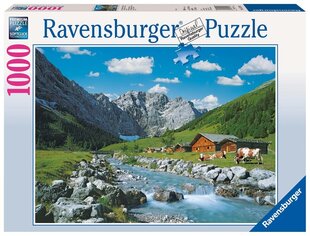 puzzle ravensburger autrian mountains, 1000 det. cena un informācija | Puzles, 3D puzles | 220.lv