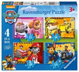 puzzle ravensburger 4 puzles paw patrol cena un informācija | Puzles, 3D puzles | 220.lv