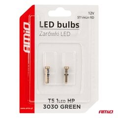 LED spuldzes standarta T5 12V 1 LED sarkans cena un informācija | Auto spuldzes | 220.lv