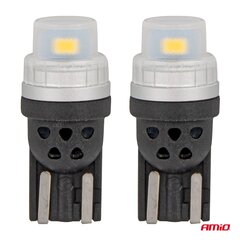 LED spuldzes T10 W5W 2*3020 SMD 12/24V balta cena un informācija | Auto spuldzes | 220.lv