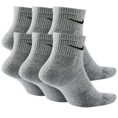 “Nike Grey Everyday Cushioned 6 Pack High Socks” SX6899-064 cena un informācija | Vīriešu zeķes | 220.lv