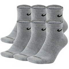 “Nike Grey Everyday Cushioned 6 Pack High Socks” SX6899-064 cena un informācija | Vīriešu zeķes | 220.lv