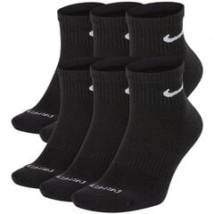 “Nike Black Everyday Cushioned 6 Pack High Socks” augstas zeķes SX6899-010 цена и информация | Мужские носки | 220.lv