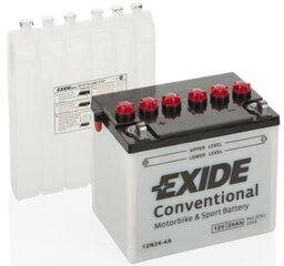 12V 24Ah 12N24-4A 184x124x175+- Exide cena un informācija | Moto akumulatori | 220.lv