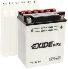 12V 14Ah YB14L-B2 134x89x166-+ Exide cena un informācija | Moto akumulatori | 220.lv