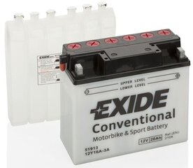 12V 19Ah 12Y16A-3A 185x81x170-+ Exide cena un informācija | Moto akumulatori | 220.lv