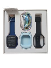 Happyjoe QSmart Blue viedpulkstenis bērniem, 4G, video zvans + divas aproces cena un informācija | Viedpulksteņi (smartwatch) | 220.lv