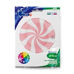 Candy Swirl balti rozā balons cena un informācija | Baloni | 220.lv