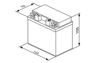 Bosch 5Ah 120A TTZ7S-BS 113x70x105мм-+ цена и информация | Мото аккумуляторы | 220.lv