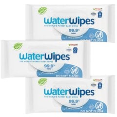 3x WaterWipes Bio mitrās salvetes 60 gab. (dec) цена и информация | Одноразовые пеленки и влажные салфетки | 220.lv