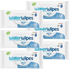 6x WaterWipes Bio mitrās salvetes 60 gab. (dec) cena un informācija | Mitrās salvetes, vienreizlietojamie paladziņi | 220.lv