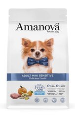 Amanova Adult Mini Sensitive Delicious pieaugušiem mazu šķirņu suņiem ar jēru, 2 kg cena un informācija | Sausā barība suņiem | 220.lv