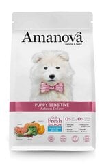 Amanova Puppy Sensitive Salmon Deluxe jauniem kucēniem, ar lasi, 2 kg cena un informācija | Sausā barība suņiem | 220.lv