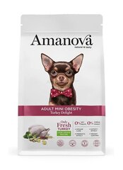 Amanova Adult Mini Obesity Turkey delight pieaugušiem mazu šķirņu suņiem, ar tītara gaļu, 2 kg cena un informācija | Sausā barība suņiem | 220.lv