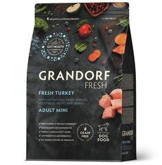 Grandorf Fresh barība mazo šķirņu pieaugušiem suņiem ar tītara gaļu, 3kg цена и информация | Сухой корм для собак | 220.lv