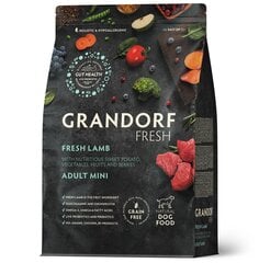 Grandorf Fresh barība mazo šķirnu pieaugušiem suņiem ar jēru, 1 kg цена и информация | Сухой корм для собак | 220.lv