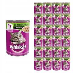 Whiskas ar jēra gaļu, 18+6x400 g cena un informācija | Konservi kaķiem | 220.lv