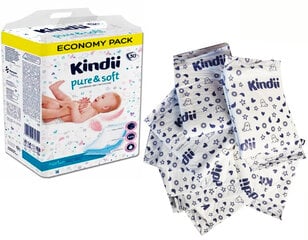 Kindii Pure&Soft zīdaiņu vienreizlietojamie spilventiņi 30gab 60x40 cena un informācija | Mitrās salvetes, vienreizlietojamie paladziņi | 220.lv