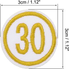 Карта поиска номерных пластырей 1-50, желтая, 50 штук, 3 x 3 см цена и информация | Аппликации, декорации, наклейки | 220.lv