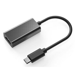 iLike HD7 USB-C Коннектор на HDMI 4K Гнездо аудио- и видеокабель-адаптер 10 см — конвертер черный (OEM) цена и информация | Адаптеры и USB разветвители | 220.lv