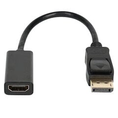 iLike HD8 Hdmi (Type A) гнездо на Display Port папа адаптер кабель 1080P (Full HD) 25cm Черный (OEM) цена и информация | Адаптеры и USB разветвители | 220.lv