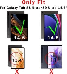 Чехол ROOFEI для Galaxy Tab S9 Ultra/S8 Ultra с клавиатурой QWERTZ - съемная клавиатура с тачпадом цена и информация | Чехлы для планшетов и электронных книг | 220.lv