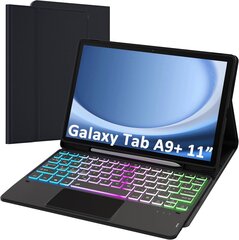 ROOFEI Galaxy Tab A9+/A9 Plus korpuss ar tastatūru (ar vācu tastatūru) cena un informācija | Somas, maciņi | 220.lv