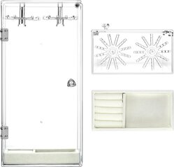 Подставка для украшений QWORK с поворотными крючками, 15,5 x 32 x 8,5 см цена и информация | Детали интерьера | 220.lv