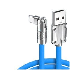 USB tipa C ātrās uzlādes kabelis 120w 6A 150cm zils cena un informācija | Adapteri un USB centrmezgli | 220.lv