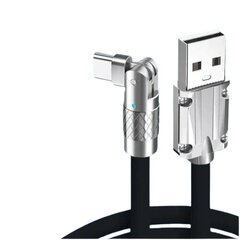 USB tipa C ātrās uzlādes kabelis 120w 6A 150cm melns cena un informācija | Adapteri un USB centrmezgli | 220.lv