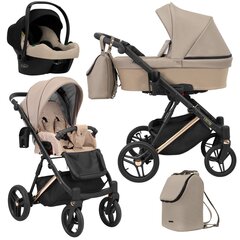 Universālie ratiņi Lazzio Premium Kunert 3in1, Beige ECO cena un informācija | Bērnu rati | 220.lv