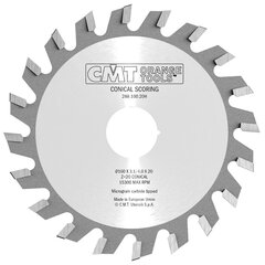 CMT Трапециевидный подрезной инструмент 100x20x20Z / 3,1 - 4,0 мм цена и информация | Пилы, циркулярные станки | 220.lv