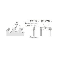 CMT Трапециевидный подрезной инструмент 100x20x20Z / 3,1 - 4,0 мм цена и информация | Пилы, циркулярные станки | 220.lv