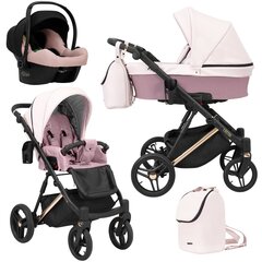 Universālie ratiņi Lazzio Premium Kunert 3in1 Pink ECO цена и информация | Коляски | 220.lv