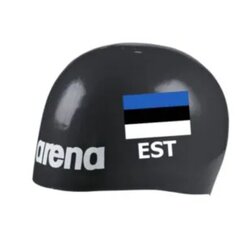 Sacensību peldcepure Arena Ultra Cap Estonia, melna cena un informācija | Peldcepures | 220.lv