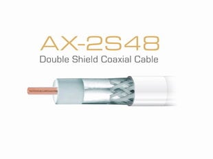 Opticum TV/SAT antenna cable RG6 AX-2S48, 15m cena un informācija | Kabeļi un vadi | 220.lv