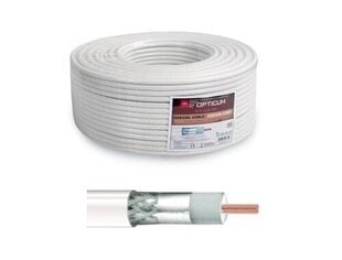 Opticum TV/SAT antenna cable RG6 AX-2S48, 100m cena un informācija | Kabeļi un vadi | 220.lv