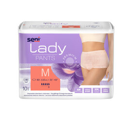 Подгузники-трусики Seni Lady Pants, M размер, 10 шт. цена и информация | Подгузники, прокладки, одноразовые пеленки для взрослых | 220.lv