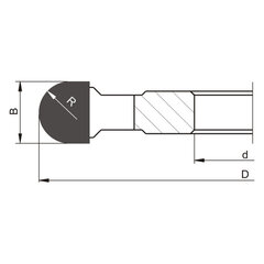 GLOBUS Фреза из быстрорежущей стали со скругленным уступом R15 D160x30x4Z цена и информация | Фрезы | 220.lv