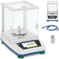 Laboratorijas analītiskie svari ar stikla vāku un LCD skārienpaneli 300 g / 0,001 g cena un informācija | Ķermeņa svari, bagāžas svari | 220.lv