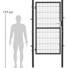 Dārza ieejas vārti izgatavoti no tērauda, 105 x 231 cm cena un informācija | Dārza instrumenti | 220.lv