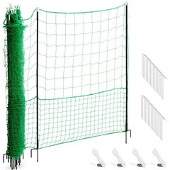 Tīkla aizgalda audzēšanas drošības žogs mājputnu vistām 1,25 x 25 m cena un informācija | Dārza instrumenti | 220.lv