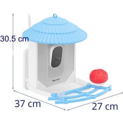 Viedā putnu barotava ar 4 MP HD kameru un 2,5 l saules bateriju cena un informācija | Dārza instrumenti | 220.lv