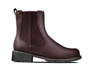 CLARKS Sieviešu Orinoco On GTX bordo ādas GORE-TEX zābaki ar rāvējslēdzēju cena un informācija | Sieviešu kurpes | 220.lv