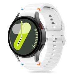 TECH-PROTECT SILICONE SPORT SAMSUNG GALAXY WATCH 4 | 5 | 5 PRO | 6 | 7 | FE WHITE cena un informācija | Viedpulksteņu un viedo aproču aksesuāri | 220.lv